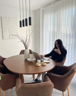 Tavolo da pranzo estensibile ECHO Rovere scuro 107/137 cm 107 cm