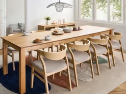 Tavolo da pranzo estensibile MADURA Frassino chiaro 180/280 cm 100 cm