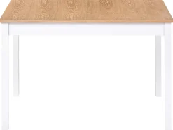 Tavolo da pranzo estensibile HOUSTON Marrone chiaro/Bianco 120/150 cm 90 cm Legno di pino