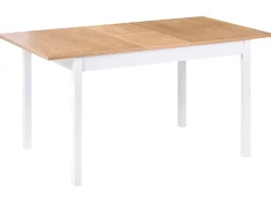 Tavolo da pranzo estensibile HOUSTON Marrone chiaro/Bianco 120/150 cm 90 cm Legno di pino