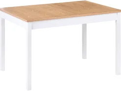 Tavolo da pranzo estensibile HOUSTON Marrone chiaro/Bianco 120/150 cm 90 cm Legno di pino