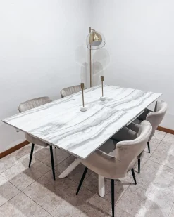 Tavolo da pranzo estensibile MOIRA Bianco 160/200 cm 90 cm