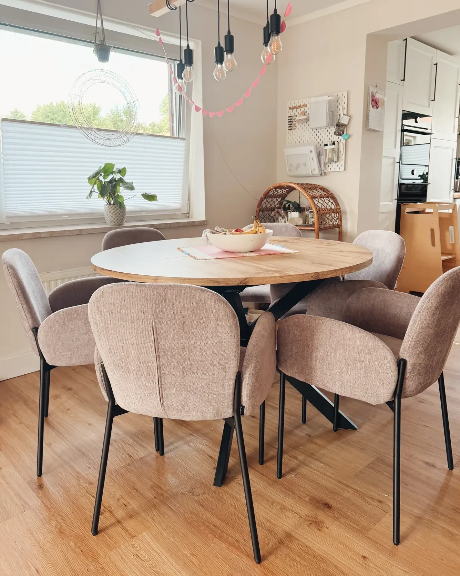 Tavolo da pranzo estensibile CARLEA Marrone chiaro 120/160 cm 120 cm