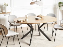 Tavolo da pranzo estensibile CARLEA Marrone chiaro 120/160 cm 120 cm