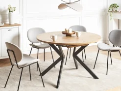 Tavolo da pranzo estensibile CARLEA Marrone chiaro 120/160 cm 120 cm
