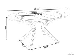 Tavolo da pranzo estensibile CARLEA Marrone chiaro 120/160 cm 120 cm