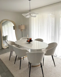 Tavolo da pranzo estensibile DULVERTON Bianco 160/200 cm 90 cm