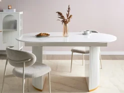 Tavolo da pranzo estensibile DULVERTON Bianco 160/200 cm 90 cm