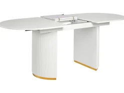 Tavolo da pranzo estensibile DULVERTON Bianco 160/200 cm 90 cm