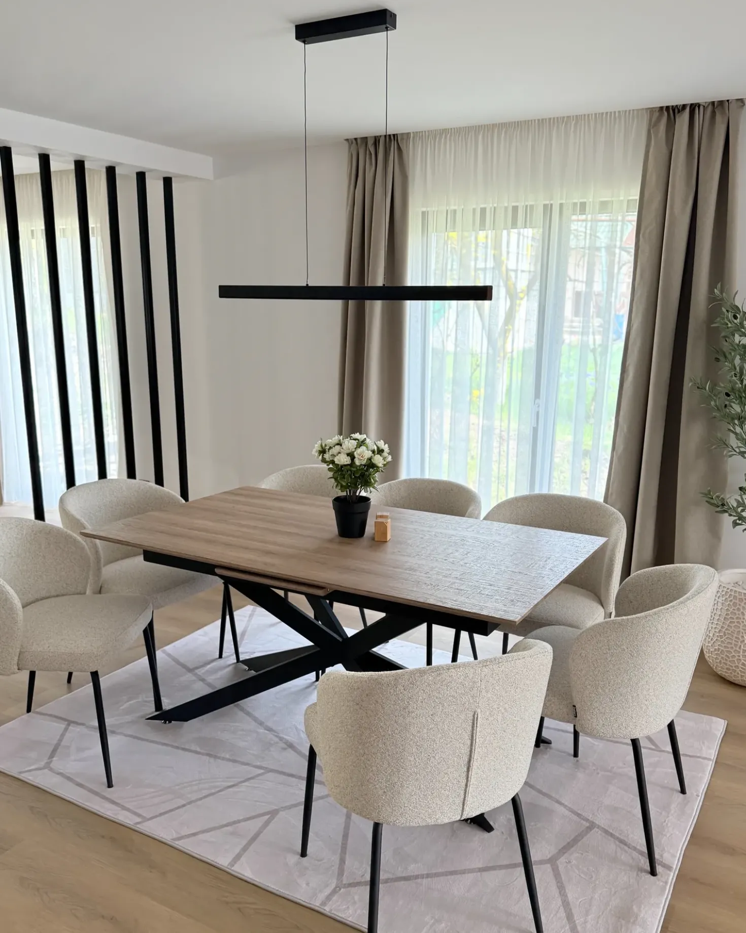 Tavolo da pranzo FINLEY Marrone chiaro 160/200 cm 90 cm