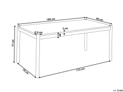 Tavolo da pranzo FONDIS Rovere scuro 180 cm 80 cm