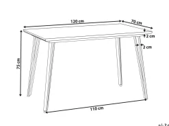 Tavolo da pranzo GREYTON Bianco 120 cm 70 cm