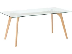 Tavolo da pranzo HUDSON Trasparente 180 cm 90 cm Vetro temperato