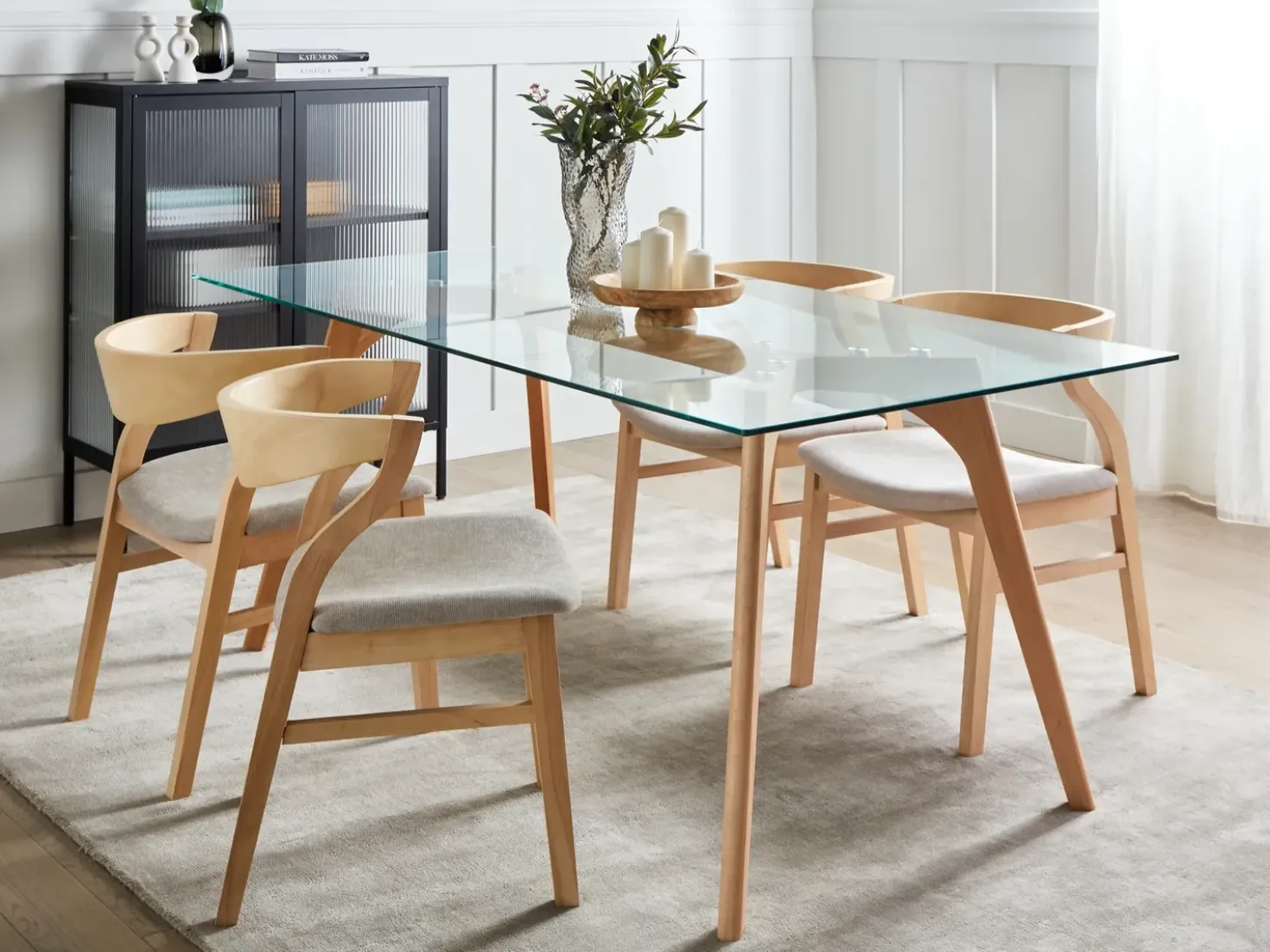Tavolo da pranzo HUDSON Trasparente 180 cm 90 cm Vetro temperato