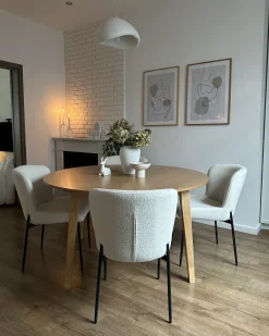 Tavolo da pranzo HUNTLEY Rovere chiaro 140 cm 140 cm