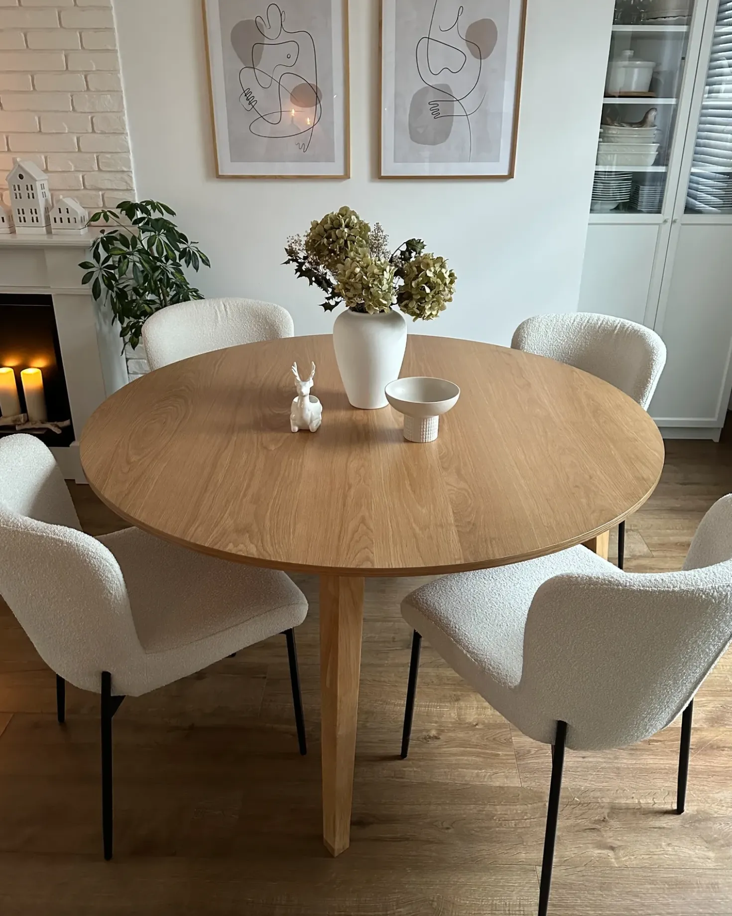 Tavolo da pranzo HUNTLEY Rovere chiaro 140 cm 140 cm