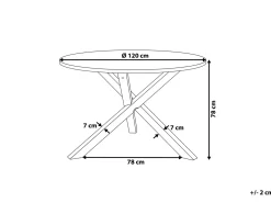 Tavolo da pranzo JACKSONVILLE Marrone chiaro 120 cm 120 cm