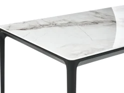 Tavolo da pranzo JOLLEIN Marmo bianco 140 cm 80 cm Vetro