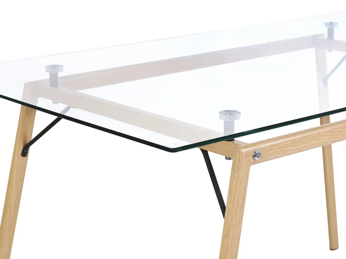 Tavolo da pranzo KAMINA Marrone chiaro 140 cm 80 cm Vetro temperato
