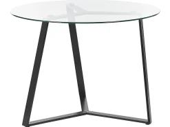 Tavolo da pranzo KEBRI Nero 100 cm 100 cm Vetro temperato