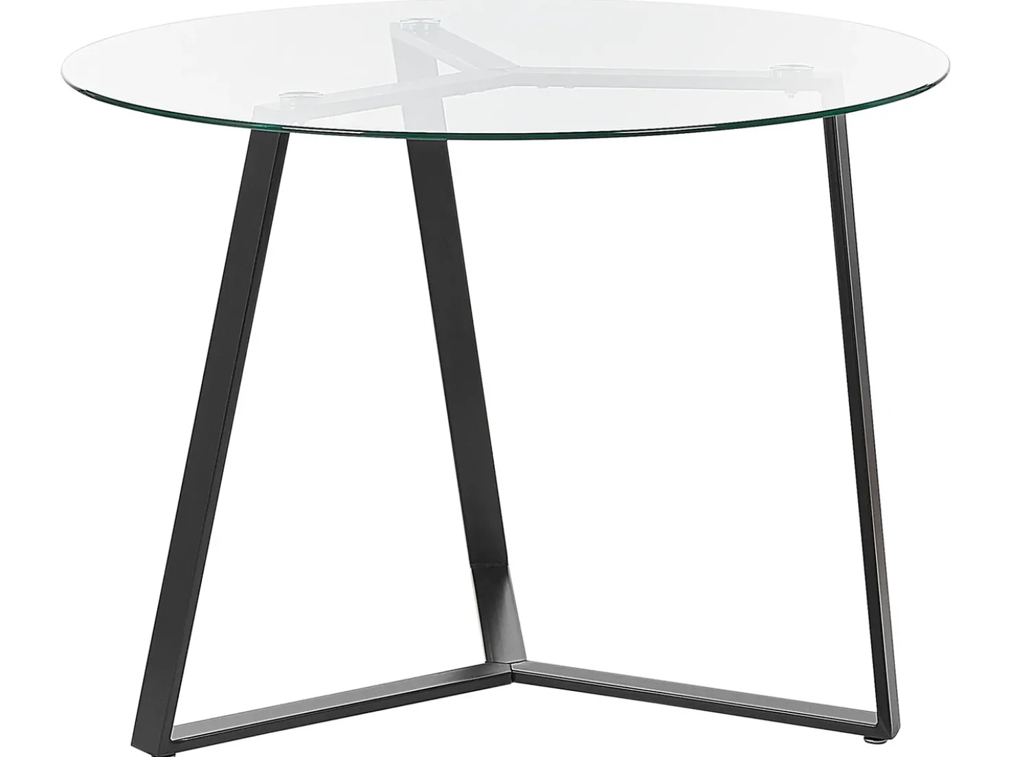 Tavolo da pranzo KEBRI Nero 100 cm 100 cm Vetro temperato