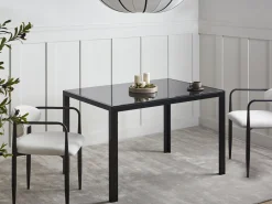 Tavolo da pranzo LAVOS Nero 120 cm 80 cm Vetro temperato