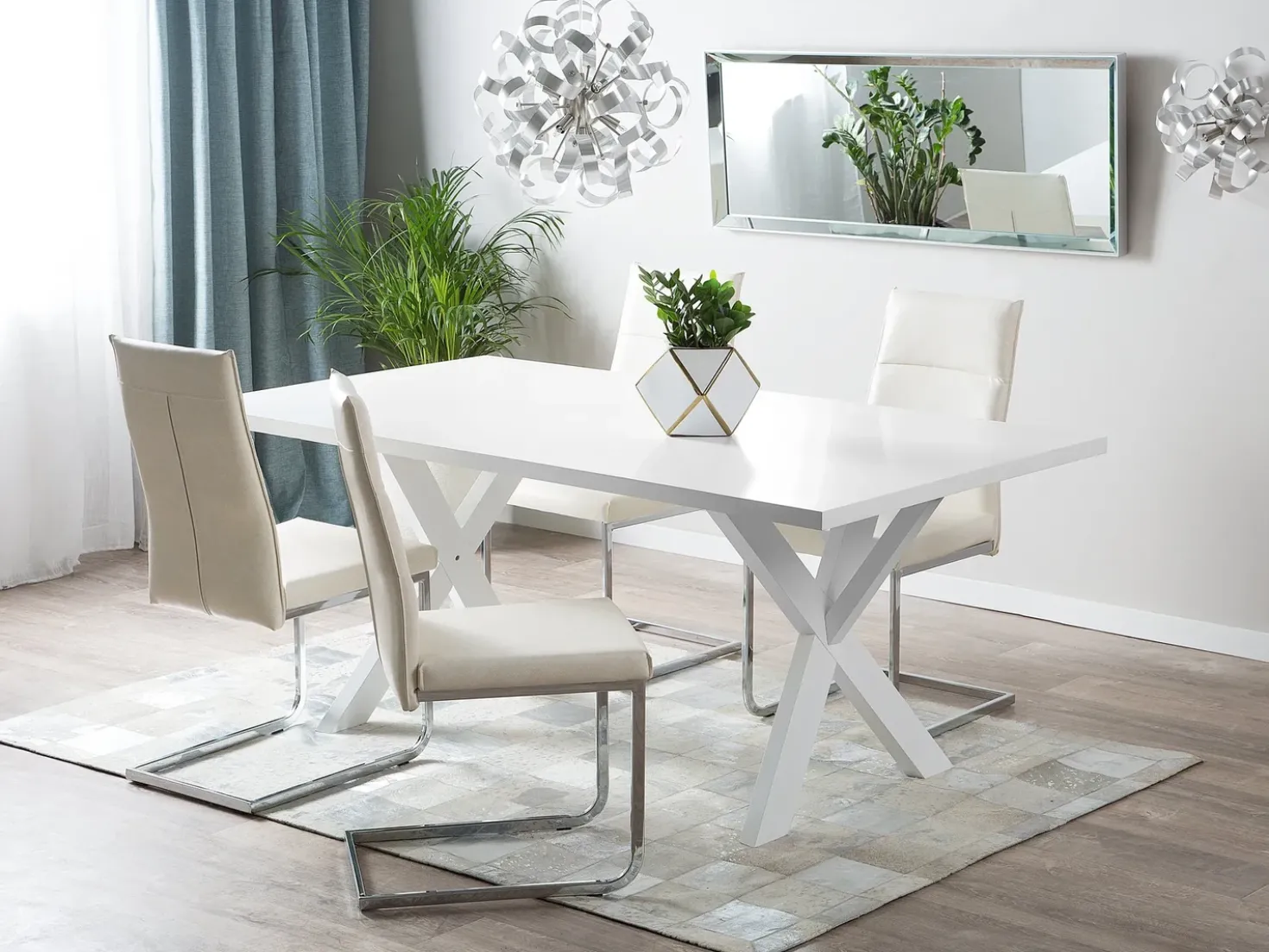Tavolo da pranzo LISALA Bianco 180 cm 100 cm
