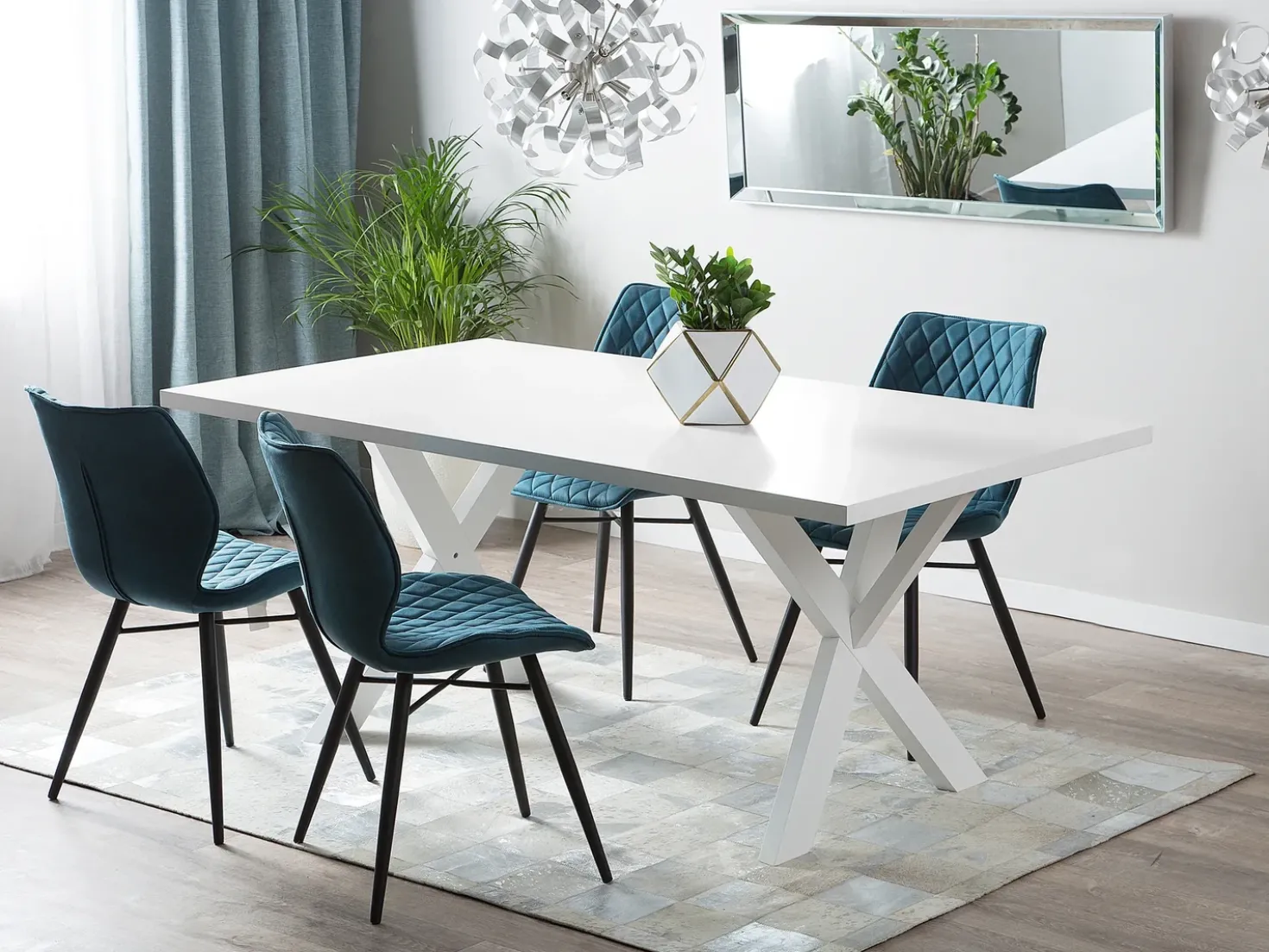 Tavolo da pranzo LISALA Bianco 180 cm 100 cm