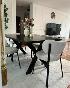 Tavolo da pranzo LISALA Nero 180 cm 100 cm