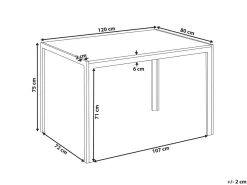 Tavolo da pranzo MANN Marrone/Bianco 120 cm 80 cm