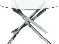 Tavolo da pranzo MARAMO Argento 120 cm 120 cm Vetro temperato