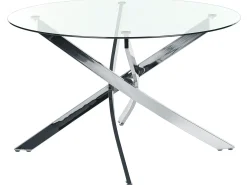Tavolo da pranzo MARAMO Argento 120 cm 120 cm Vetro temperato