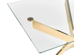 Tavolo da pranzo MARAMO Oro 120 cm 70 cm Vetro temperato