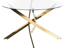 Tavolo da pranzo MARAMO Oro 120 cm 120 cm Vetro temperato