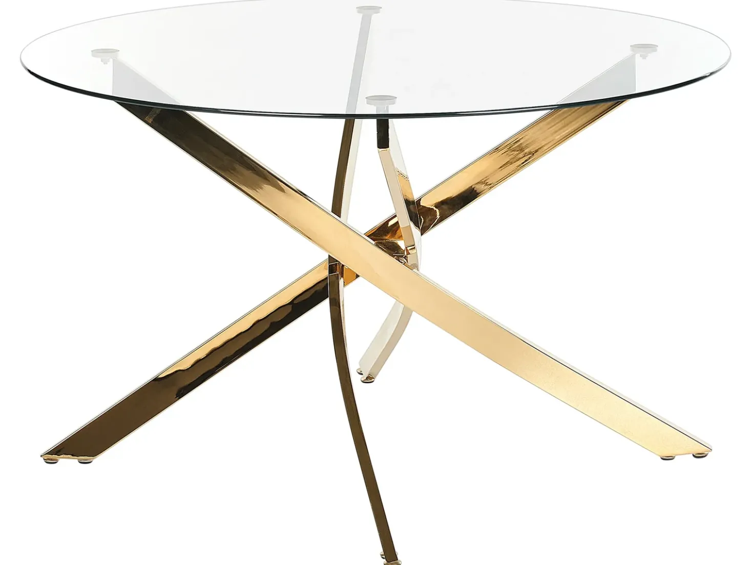 Tavolo da pranzo MARAMO Oro 120 cm 120 cm Vetro temperato