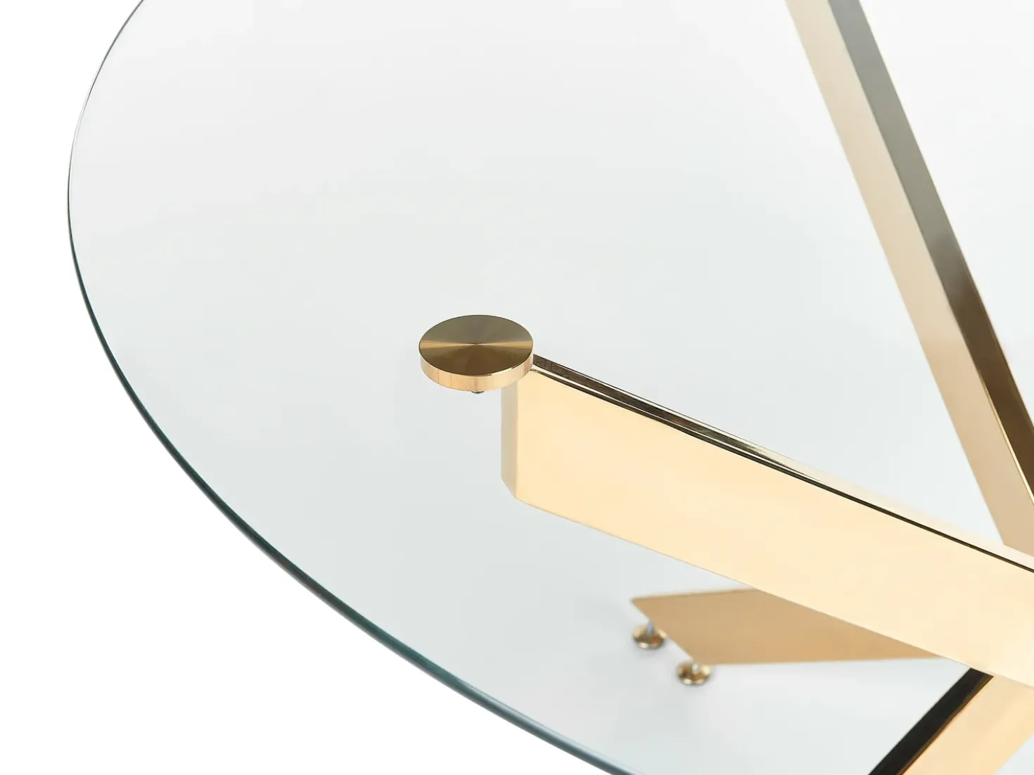 Tavolo da pranzo MARAMO Oro 120 cm 120 cm Vetro temperato