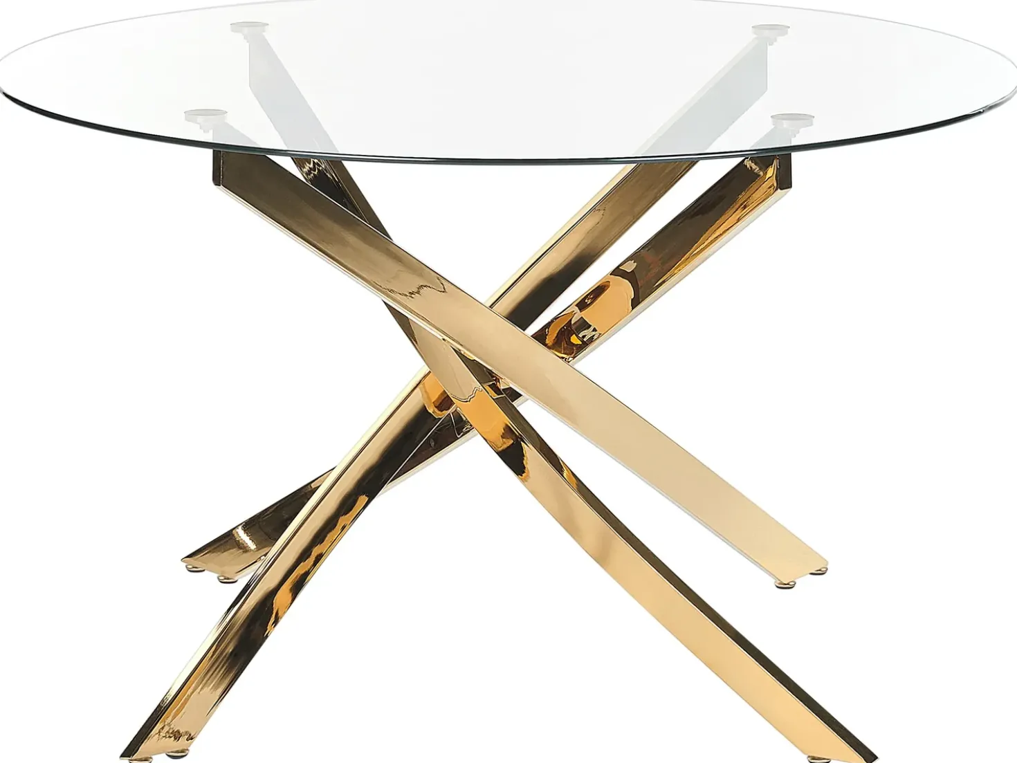 Tavolo da pranzo MARAMO Oro 120 cm 120 cm Vetro temperato