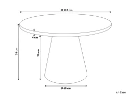 Tavolo da pranzo MERE Marmo bianco 120 cm 120 cm