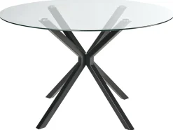 Tavolo da pranzo MESTON Nero 120 cm 120 cm Vetro temperato