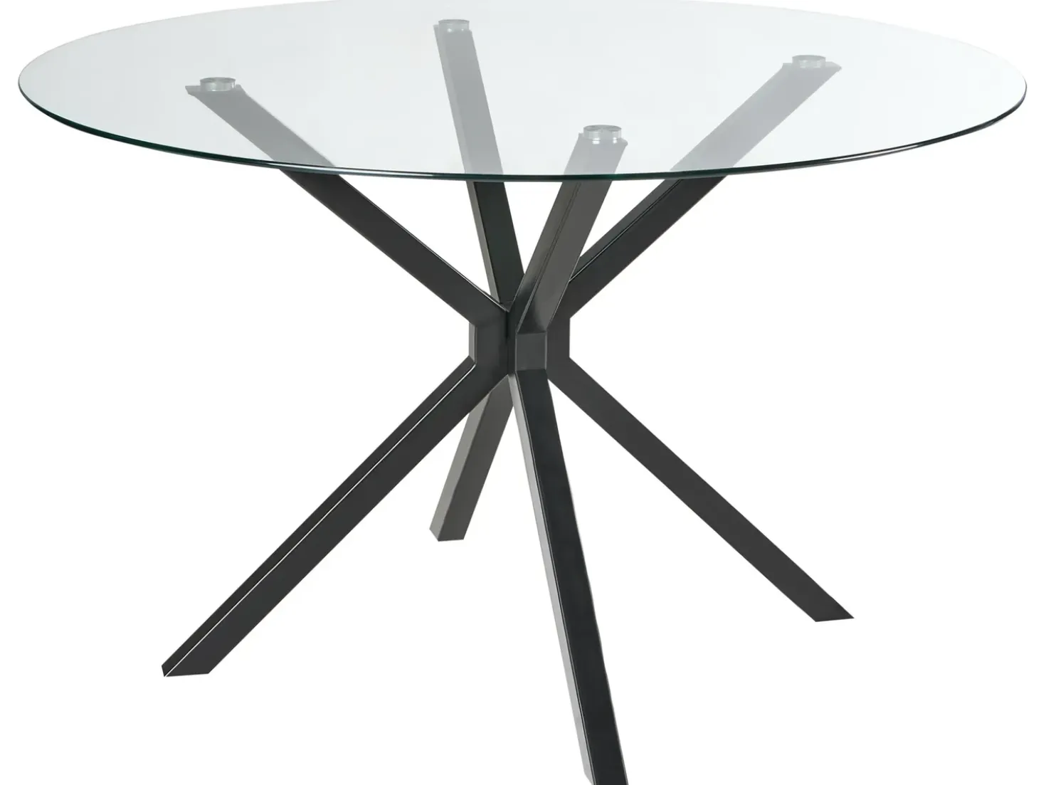 Tavolo da pranzo MESTON Nero 120 cm 120 cm Vetro temperato