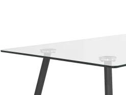 Tavolo da pranzo MIDLAND Nero 140 cm 80 cm Vetro temperato