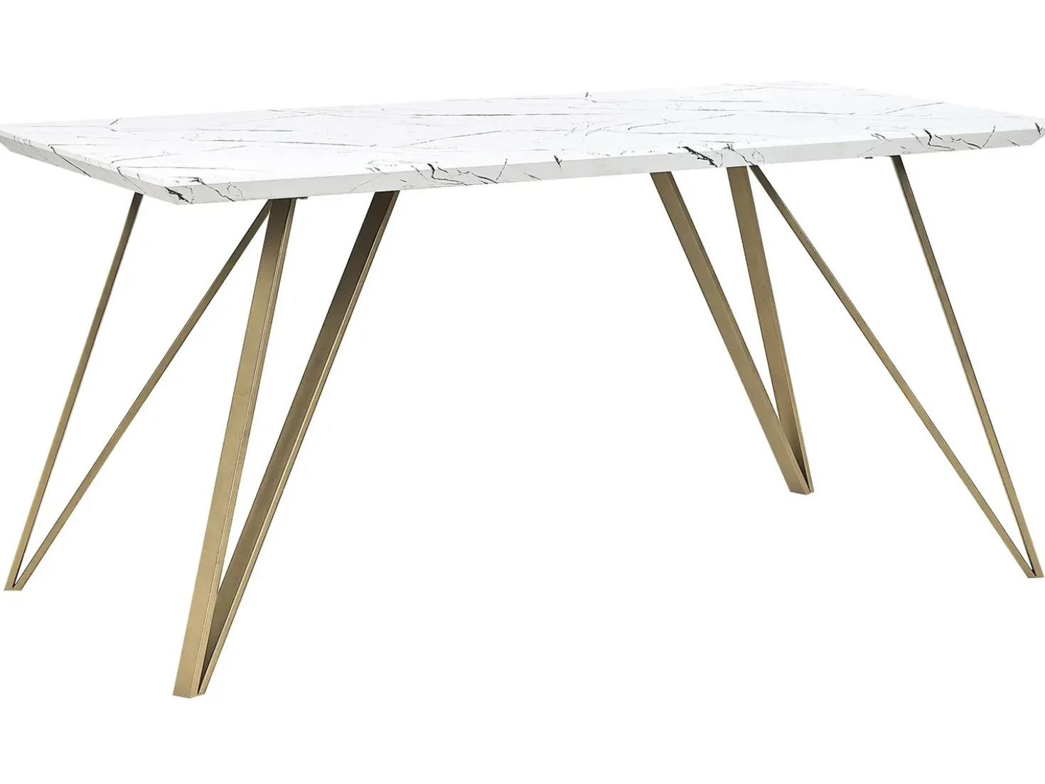 Tavolo da pranzo MOLDEN Marmo/Oro 150 cm 80 cm