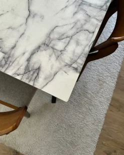 Tavolo da pranzo MOLDEN Marmo/Nero 150 cm 80 cm