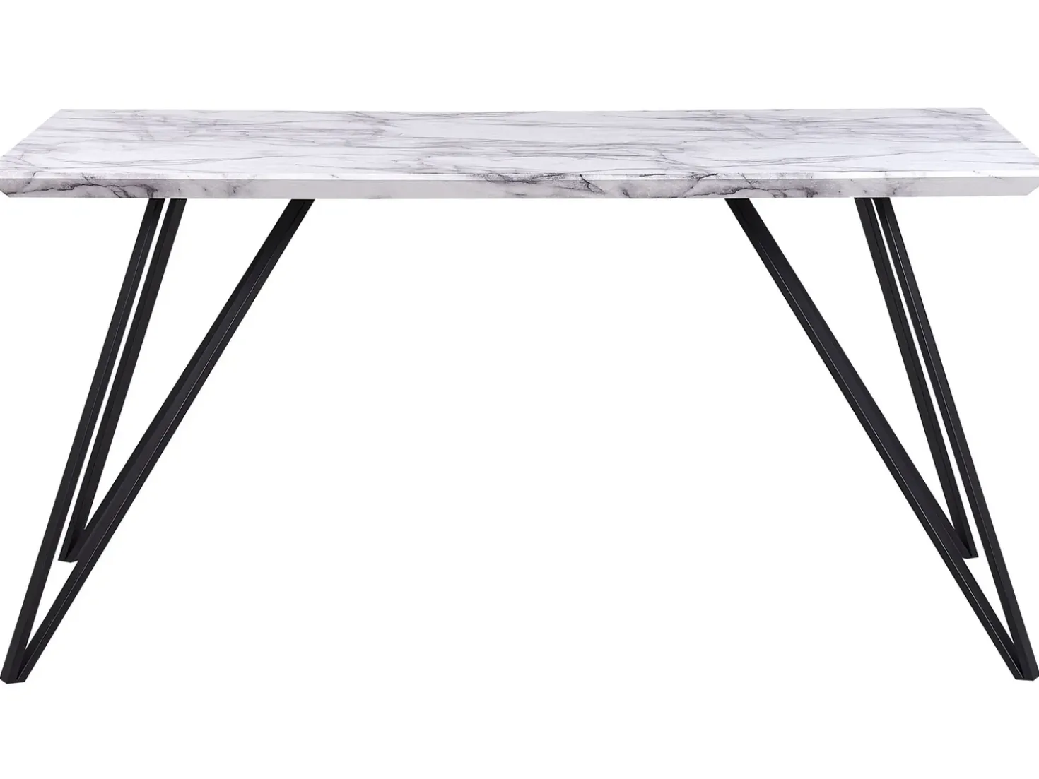 Tavolo da pranzo MOLDEN Marmo/Nero 150 cm 80 cm