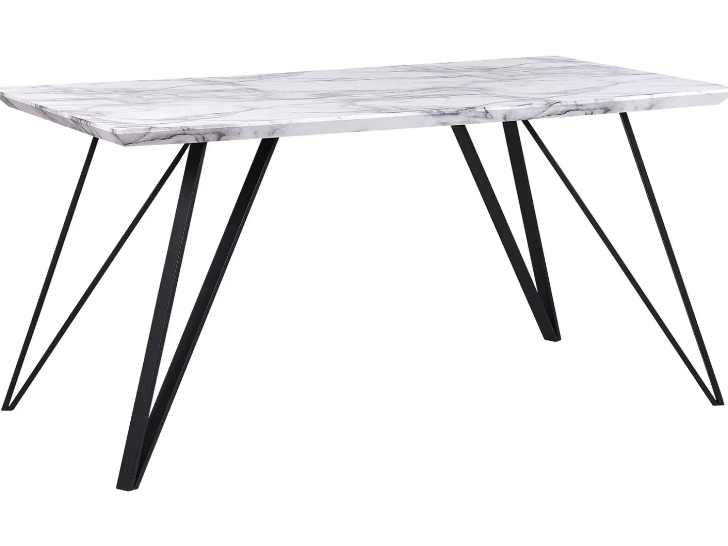 Tavolo da pranzo MOLDEN Marmo/Nero 150 cm 80 cm