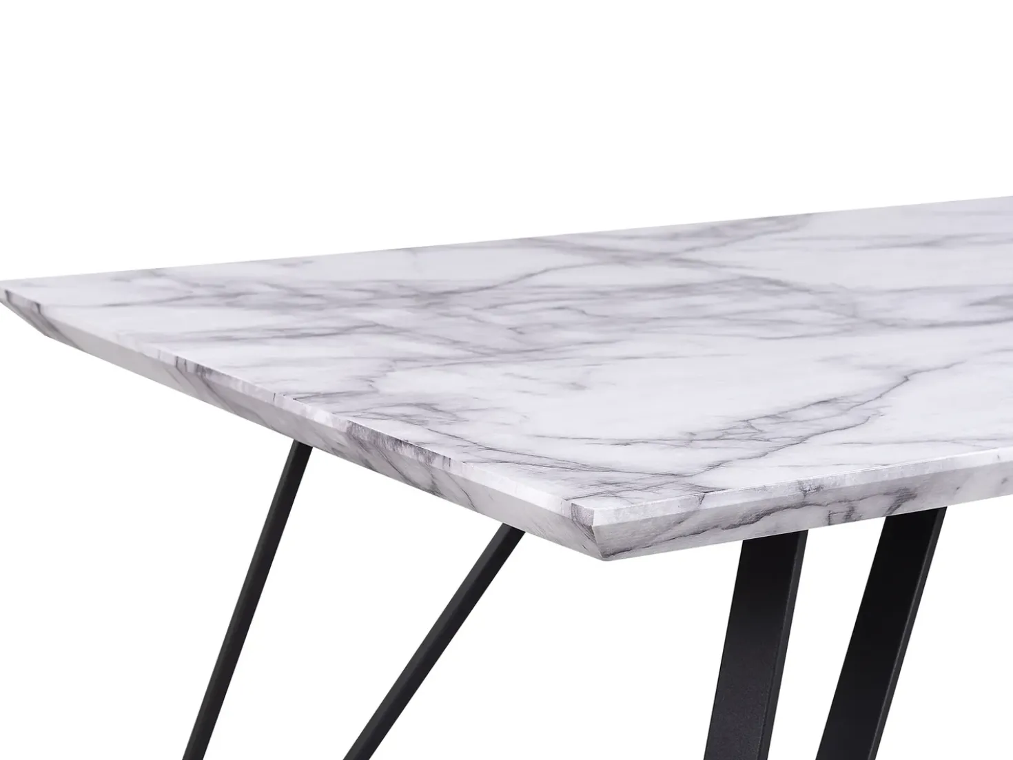 Tavolo da pranzo MOLDEN Marmo/Nero 150 cm 80 cm