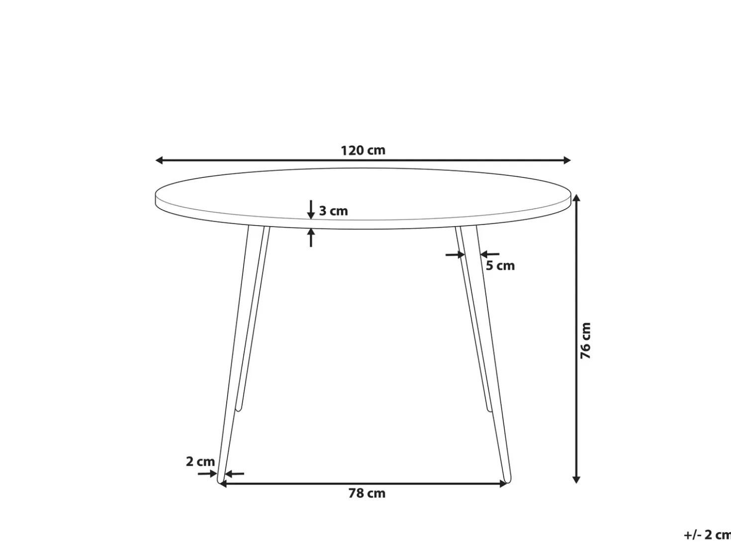 Tavolo da pranzo ODEON Marmo bianco 120 cm 120 cm