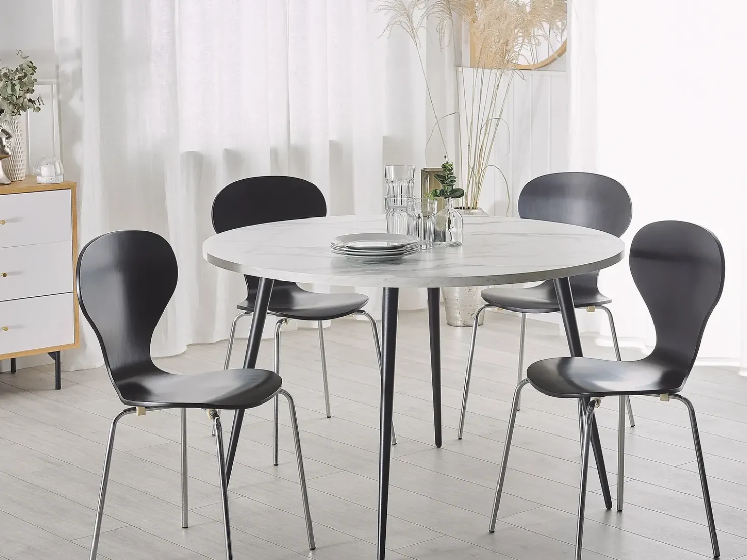 Tavolo da pranzo ODEON Marmo bianco 120 cm 120 cm