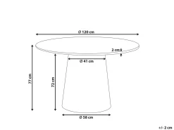 Tavolo da pranzo OYEN Nero 120 cm 120 cm