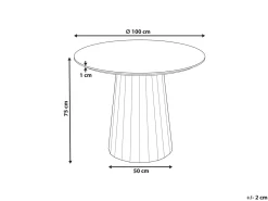 Tavolo da pranzo PLATO Bianco 100 cm 100 cm Metallo